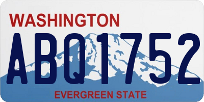 WA license plate ABQ1752