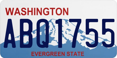 WA license plate ABQ1755