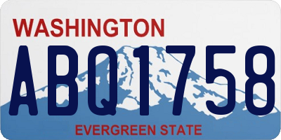 WA license plate ABQ1758