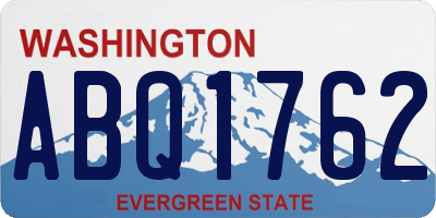 WA license plate ABQ1762