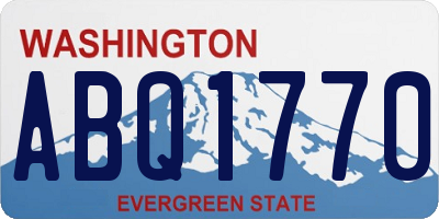 WA license plate ABQ1770