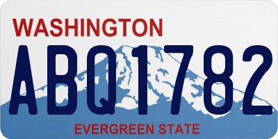 WA license plate ABQ1782