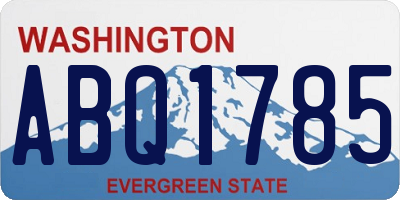 WA license plate ABQ1785