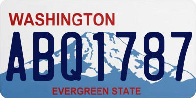 WA license plate ABQ1787