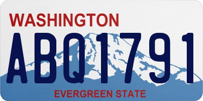 WA license plate ABQ1791