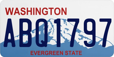 WA license plate ABQ1797