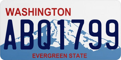 WA license plate ABQ1799