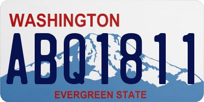 WA license plate ABQ1811