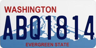 WA license plate ABQ1814