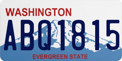 WA license plate ABQ1815