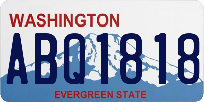 WA license plate ABQ1818