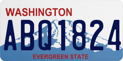 WA license plate ABQ1824