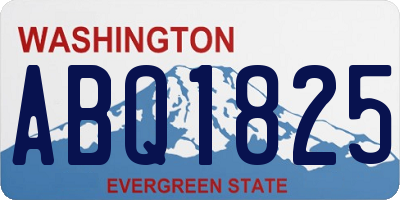 WA license plate ABQ1825