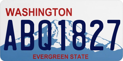 WA license plate ABQ1827