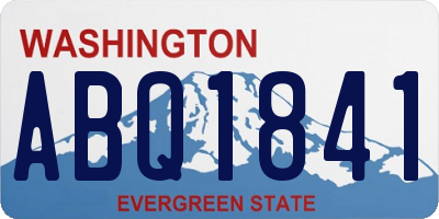 WA license plate ABQ1841