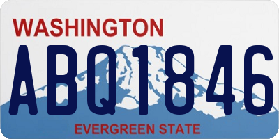 WA license plate ABQ1846