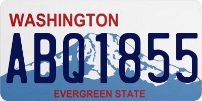 WA license plate ABQ1855