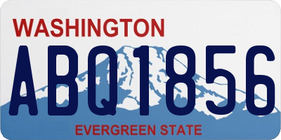 WA license plate ABQ1856