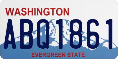WA license plate ABQ1861