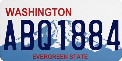 WA license plate ABQ1884
