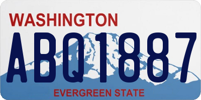 WA license plate ABQ1887