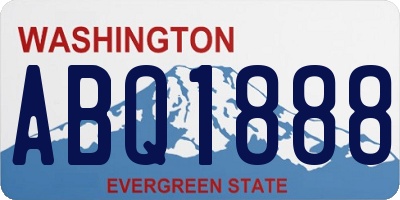 WA license plate ABQ1888