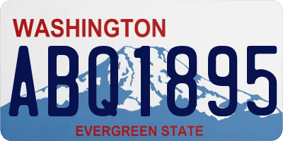 WA license plate ABQ1895