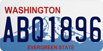 WA license plate ABQ1896
