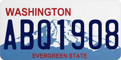 WA license plate ABQ1908