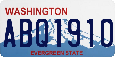 WA license plate ABQ1910