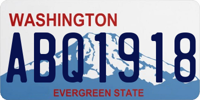 WA license plate ABQ1918