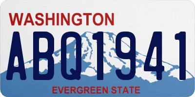 WA license plate ABQ1941