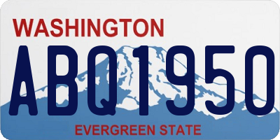 WA license plate ABQ1950