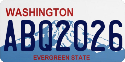 WA license plate ABQ2026