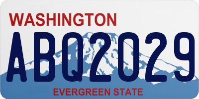 WA license plate ABQ2029