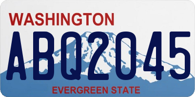 WA license plate ABQ2045