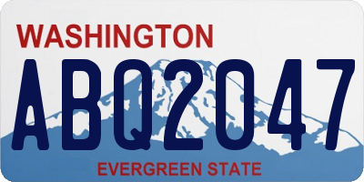 WA license plate ABQ2047