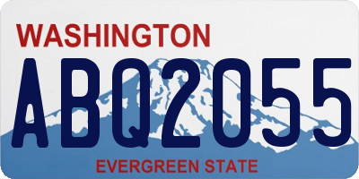 WA license plate ABQ2055