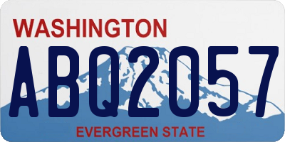 WA license plate ABQ2057