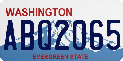 WA license plate ABQ2065