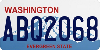 WA license plate ABQ2068