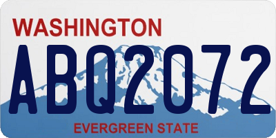 WA license plate ABQ2072