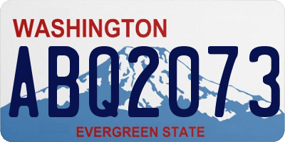 WA license plate ABQ2073