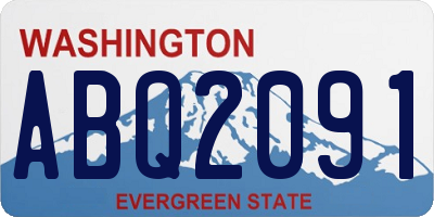 WA license plate ABQ2091
