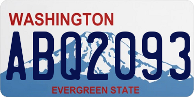 WA license plate ABQ2093