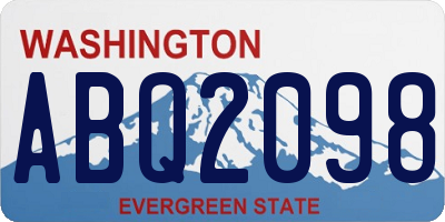 WA license plate ABQ2098