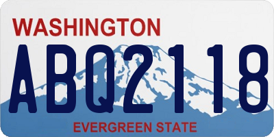 WA license plate ABQ2118