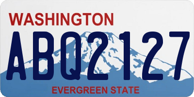 WA license plate ABQ2127