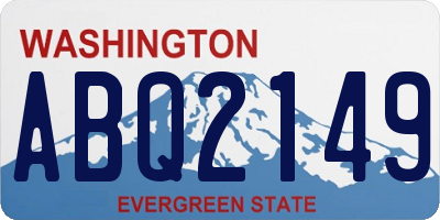 WA license plate ABQ2149