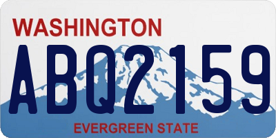 WA license plate ABQ2159